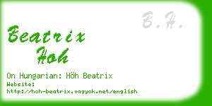 beatrix hoh business card